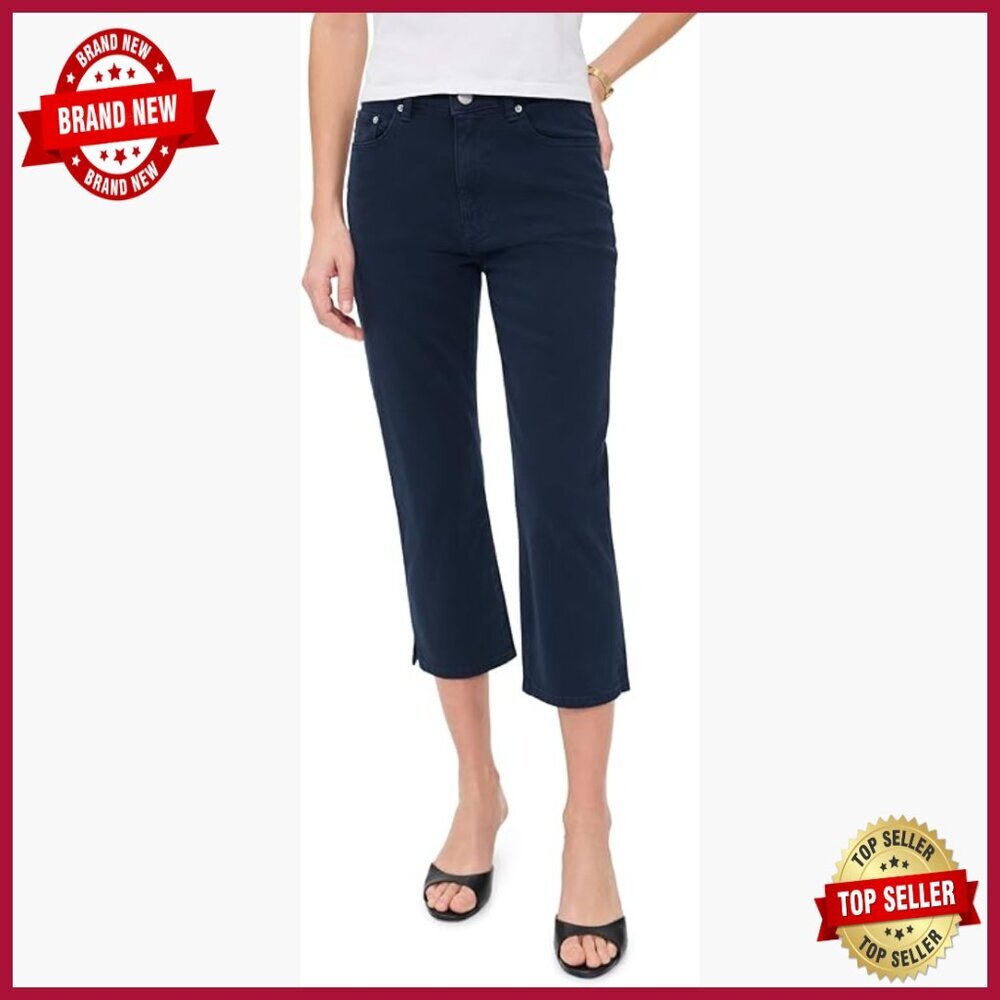 High Rise Capri Pants Lightweight Denim 5-Pocket Styling
